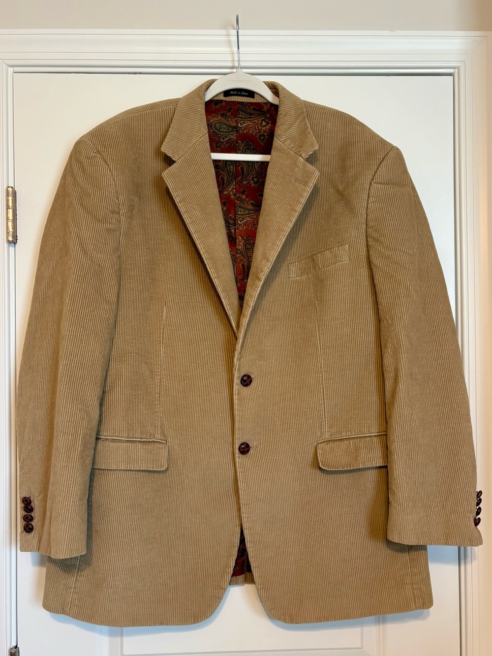 EUC Lauren Ralph Lauren Men's Tan Corduroy Sport Coat Size 46L
